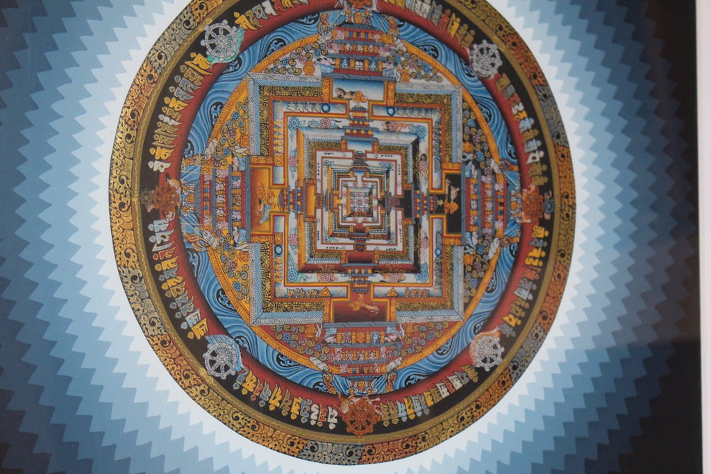KalaChakra Mandala (Blue with Spiky Circle)